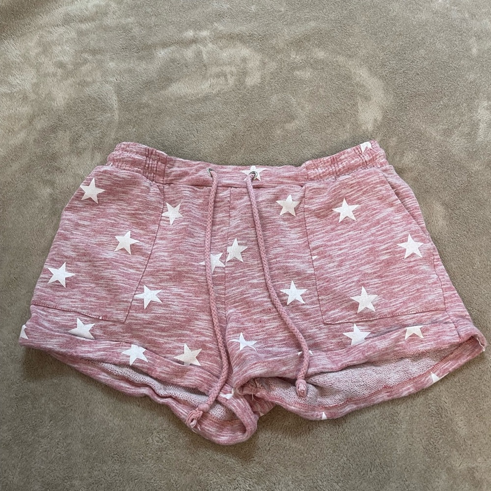 Pink Star Print Shorts
